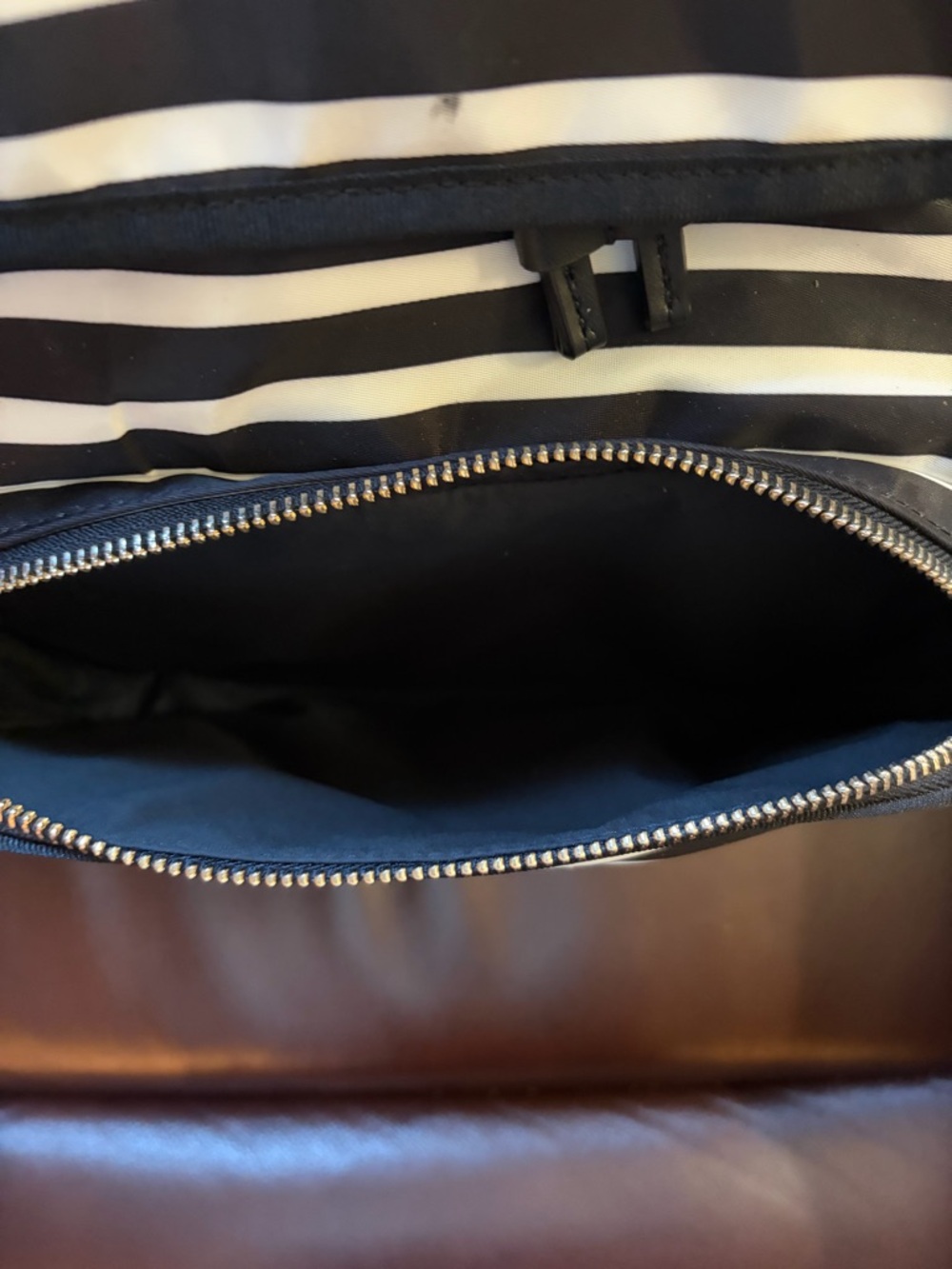 kate spade Black and White Striped Backpack - Picture 5 of 7